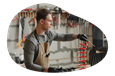 A contractor using their tools to complete a client project