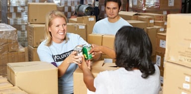 Food bank volunteers.