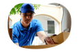 An Amazon relay driver loading packages into a truck.